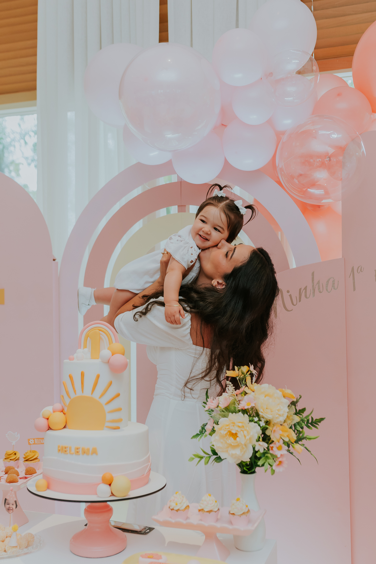 festa infantil fotografia barra da Tijuca fotografa familia 1 ano helena Rio de Janeiro bruna Guerson tema raio de sol 