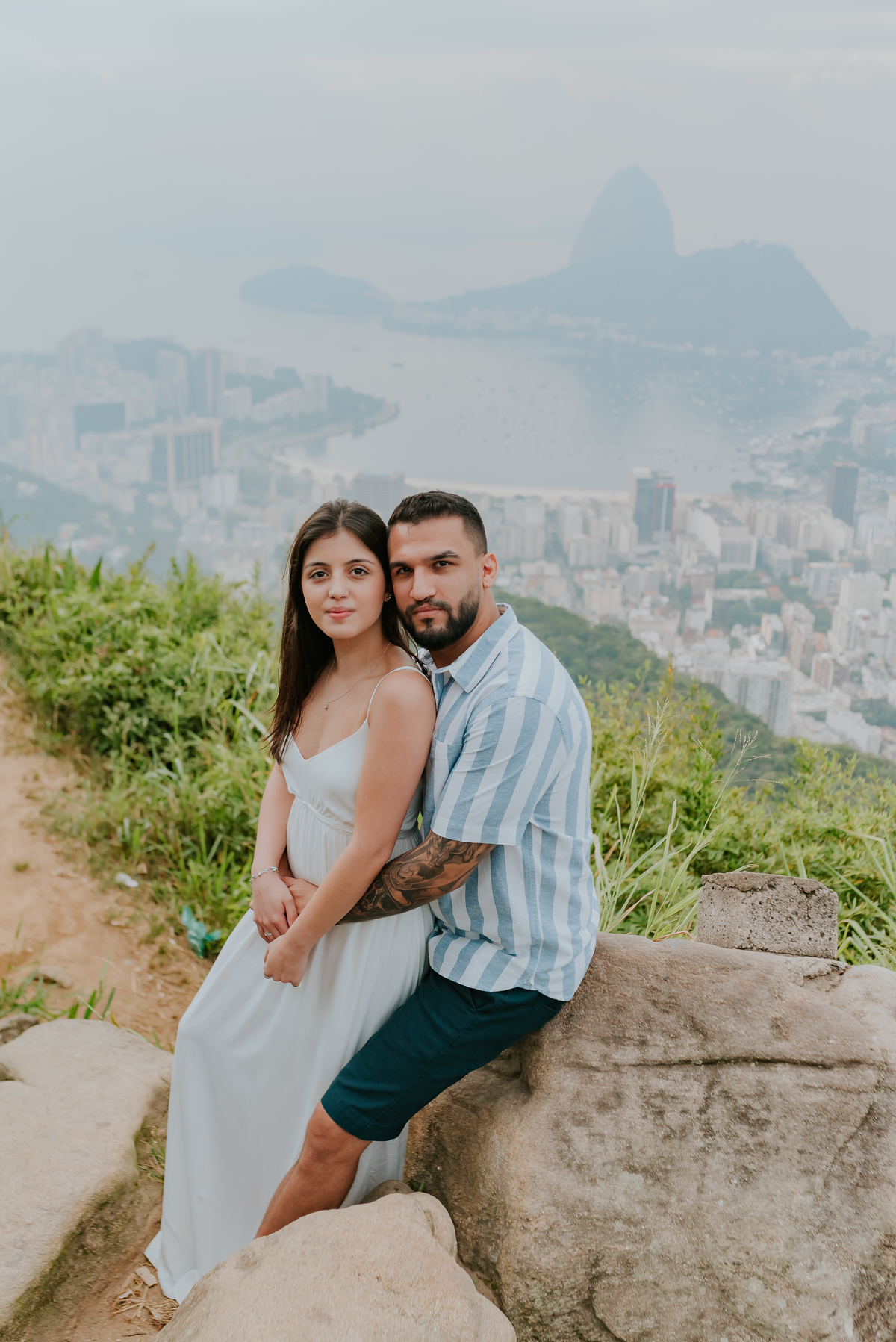 fotografia ensaio casal externo Rio de Janeiro praia vermelha urca mirante dona marta fotografa bruna Guerson 