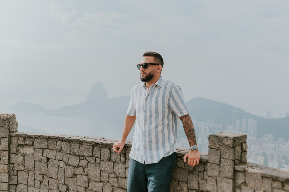 fotografia ensaio casal externo Rio de Janeiro praia vermelha urca mirante dona marta fotografa bruna Guerson 