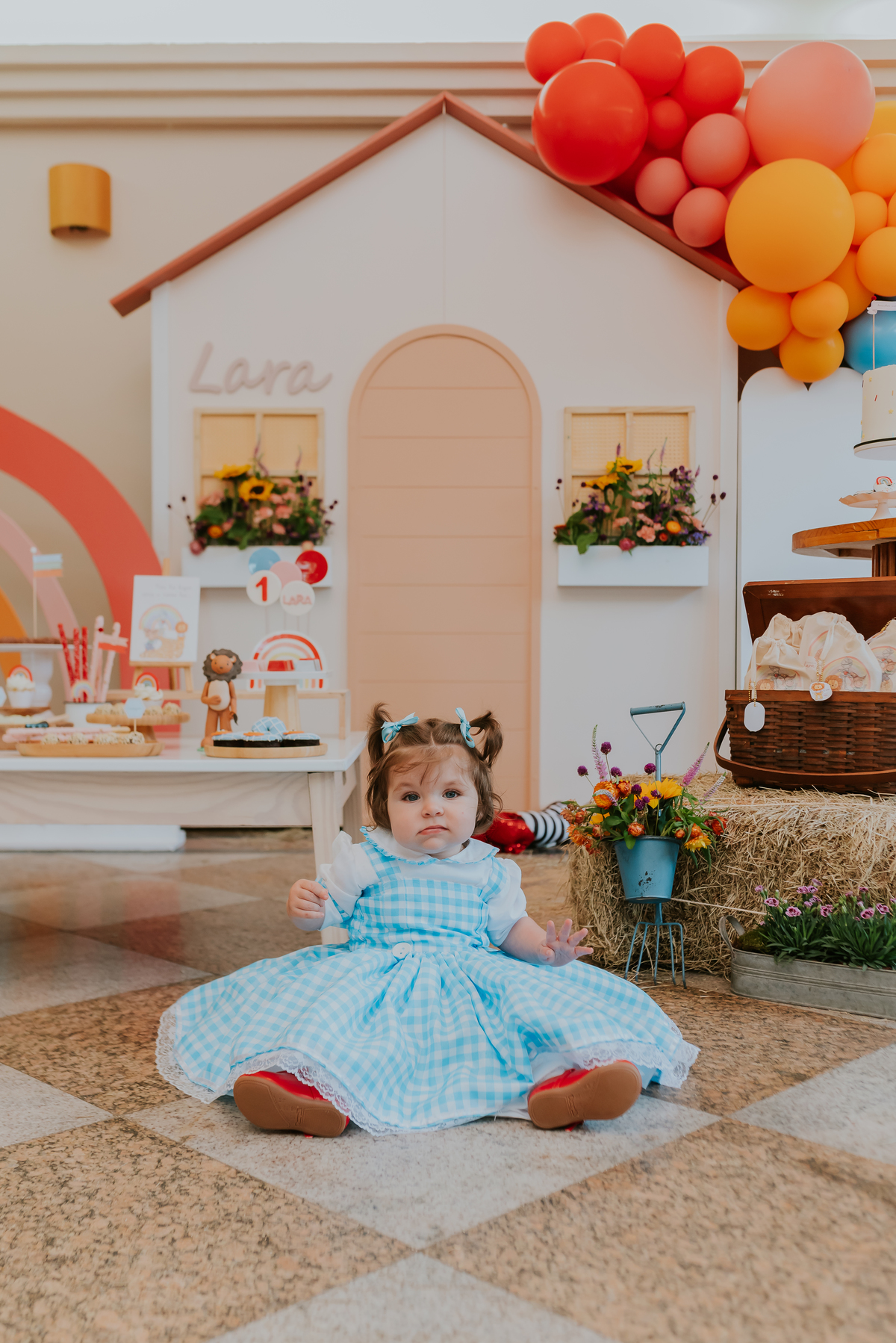 fotografia festa infantil 1 ano Lara tema magico de oz barra da Tijuca Rio de Janeiro fotografa familia bruna Guerson 