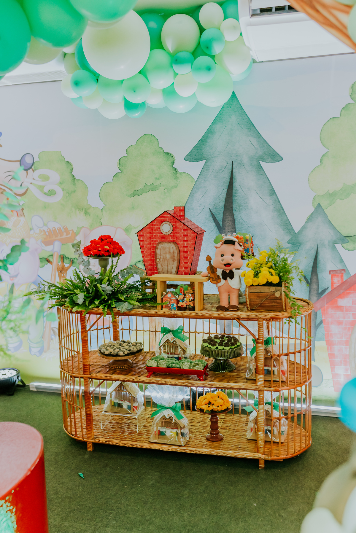 fotografia festa infantil 1 ano Daniel tema tres porquinhos barra da Tijuca rio de janeiro bruna Guerson fotografa familia 