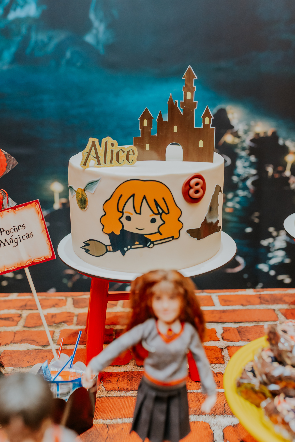 fotografia festa infantil kids park barra da Tijuca Rio de Janeiro fotografa familia 3 irmaos tema Harry Potter 