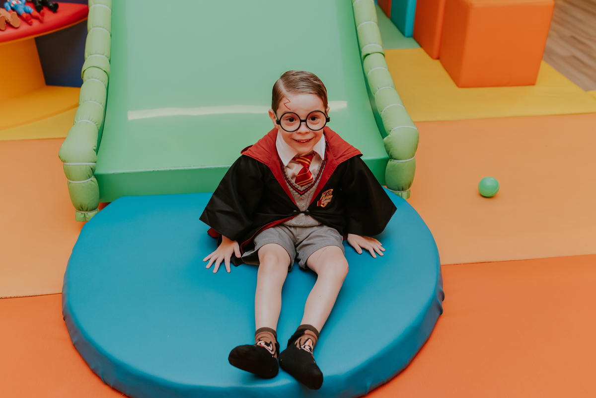 fotografia festa infantil kids park barra da Tijuca Rio de Janeiro fotografa familia 3 irmaos tema Harry Potter 