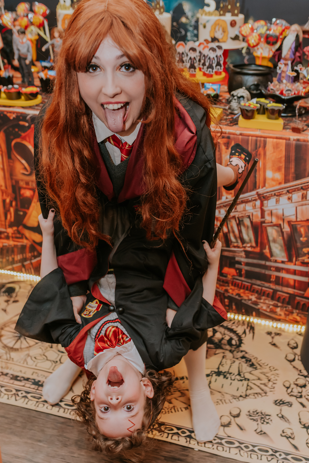 fotografia festa infantil kids park barra da Tijuca Rio de Janeiro fotografa familia 3 irmaos tema Harry Potter 