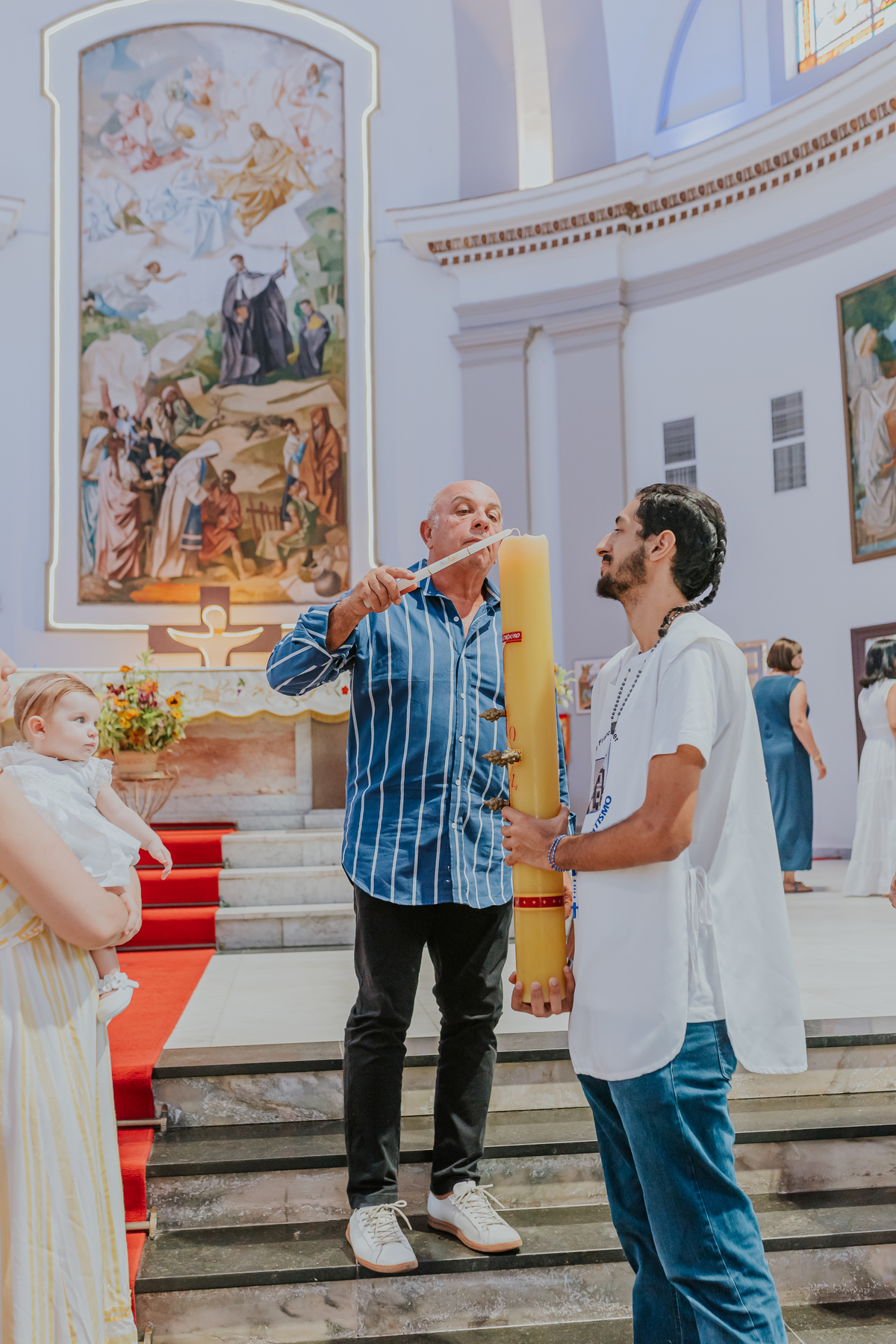 fotografia Fotografa familia batismo batizado Rio de Janeiro Paróquia São Francisco Xavier do Engenho Velho- Tijuca Manuella 