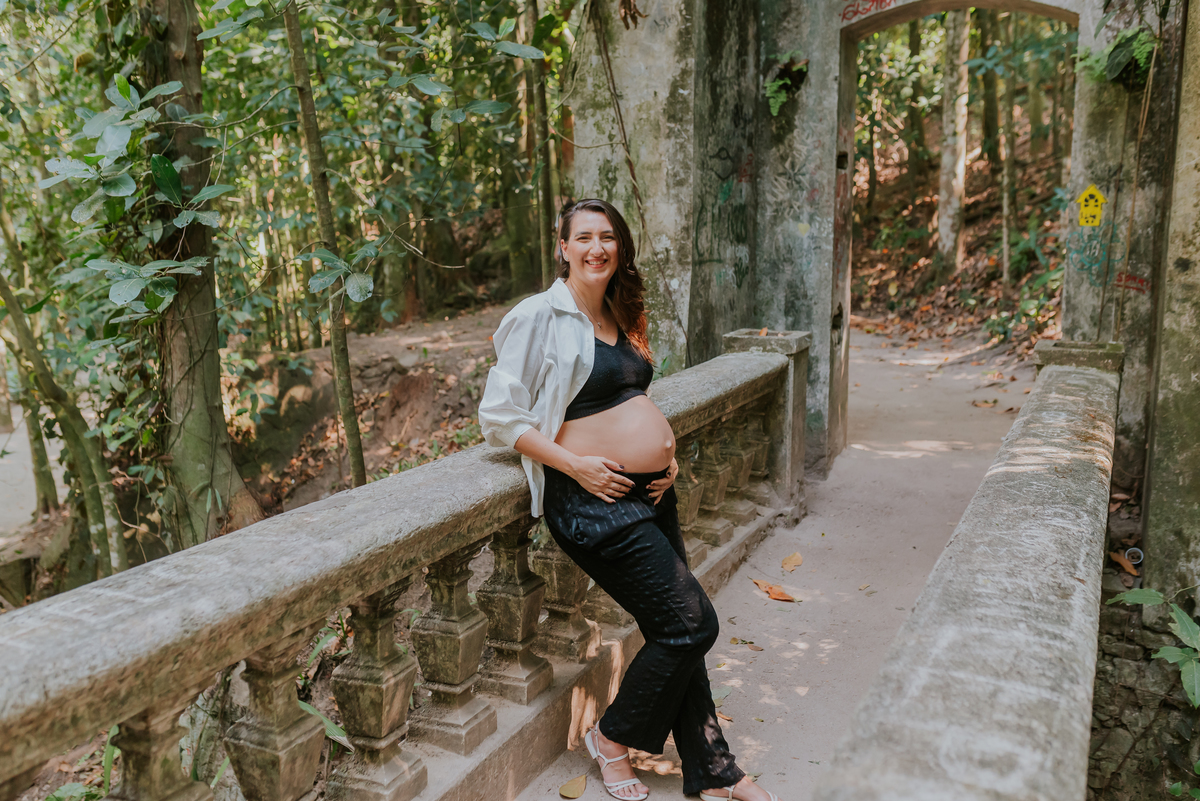 fotografia ensaio gestante fotografa familia a espera da catarina externo parque Lage Rio de Janeiro 