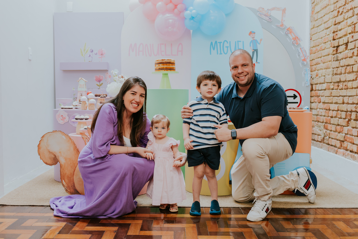 fotografia festa infantil fotografa familia rio de janeiro Tijuca 1 ano Manuela 3 anos Miguel 