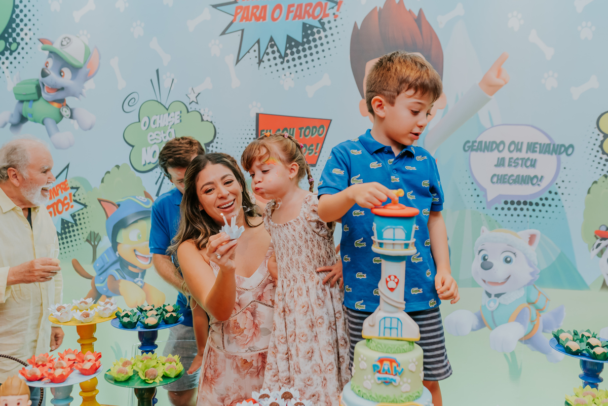 fotografia festa infantil folia encantada Rio de Janeiro barra da Tijuca fotografa de familia 3 irmaos