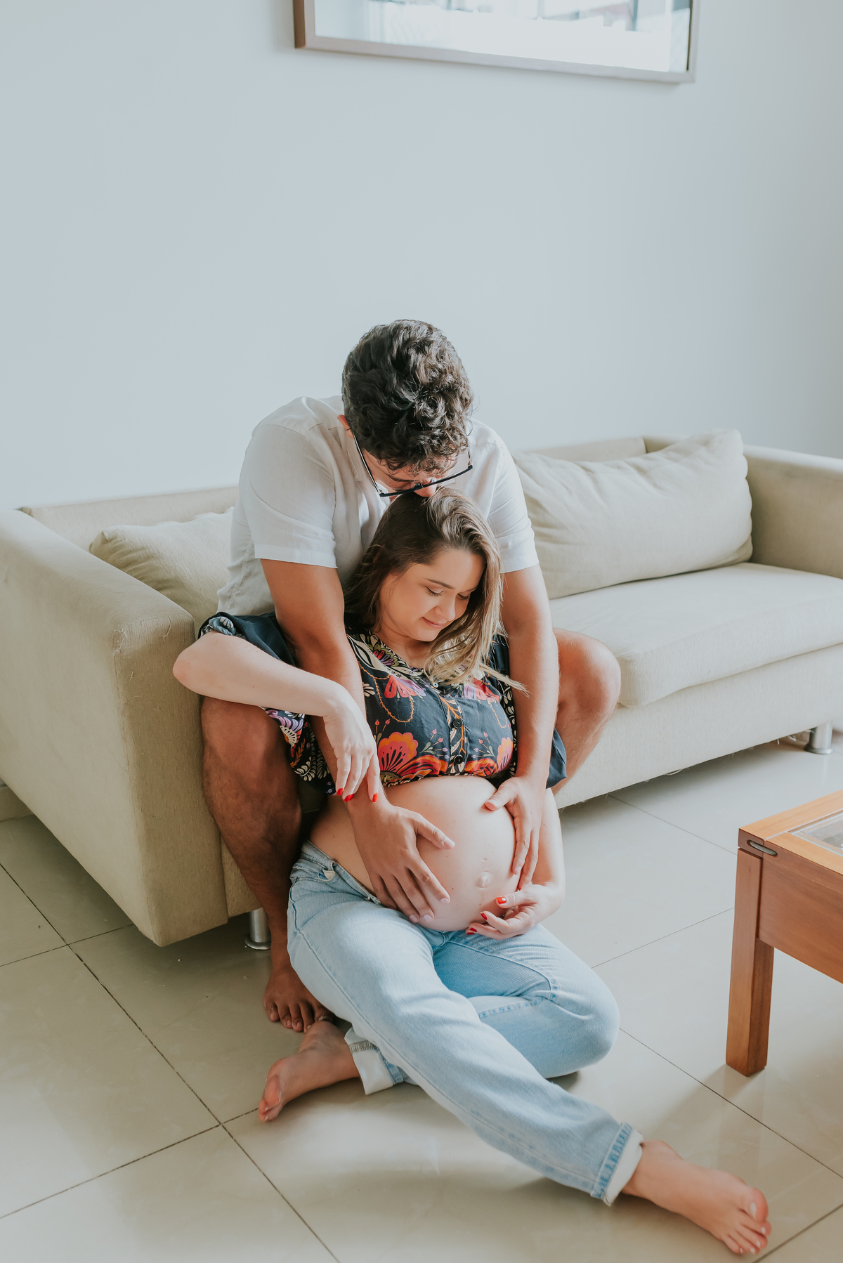 fotografia ensaio gestante externo nascer do sol praia vermelha urca rio de janeiro fotografa familia bruna Guerson 