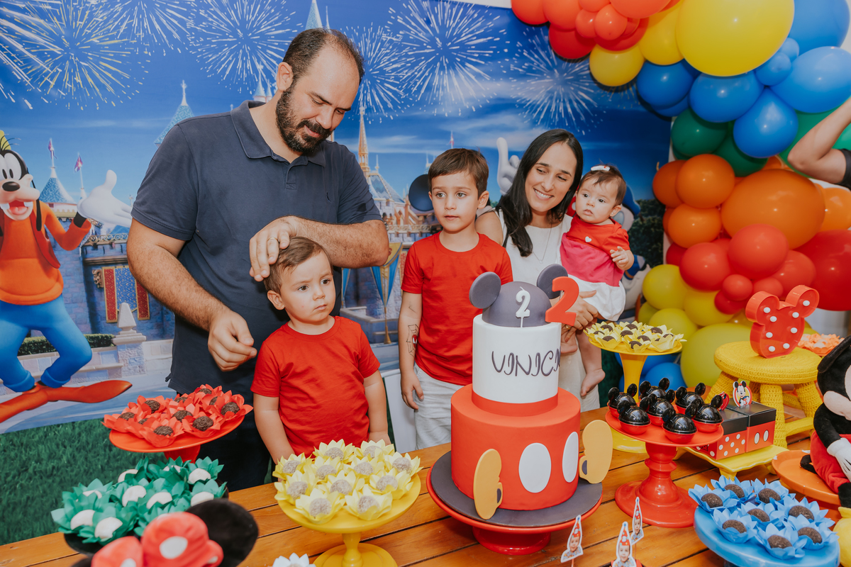 fotografia festa infantil fotografa de familia casa de festas quintal aventura Botafogo Rio de Janeiro 2 anos Vinicius tema Mickey 