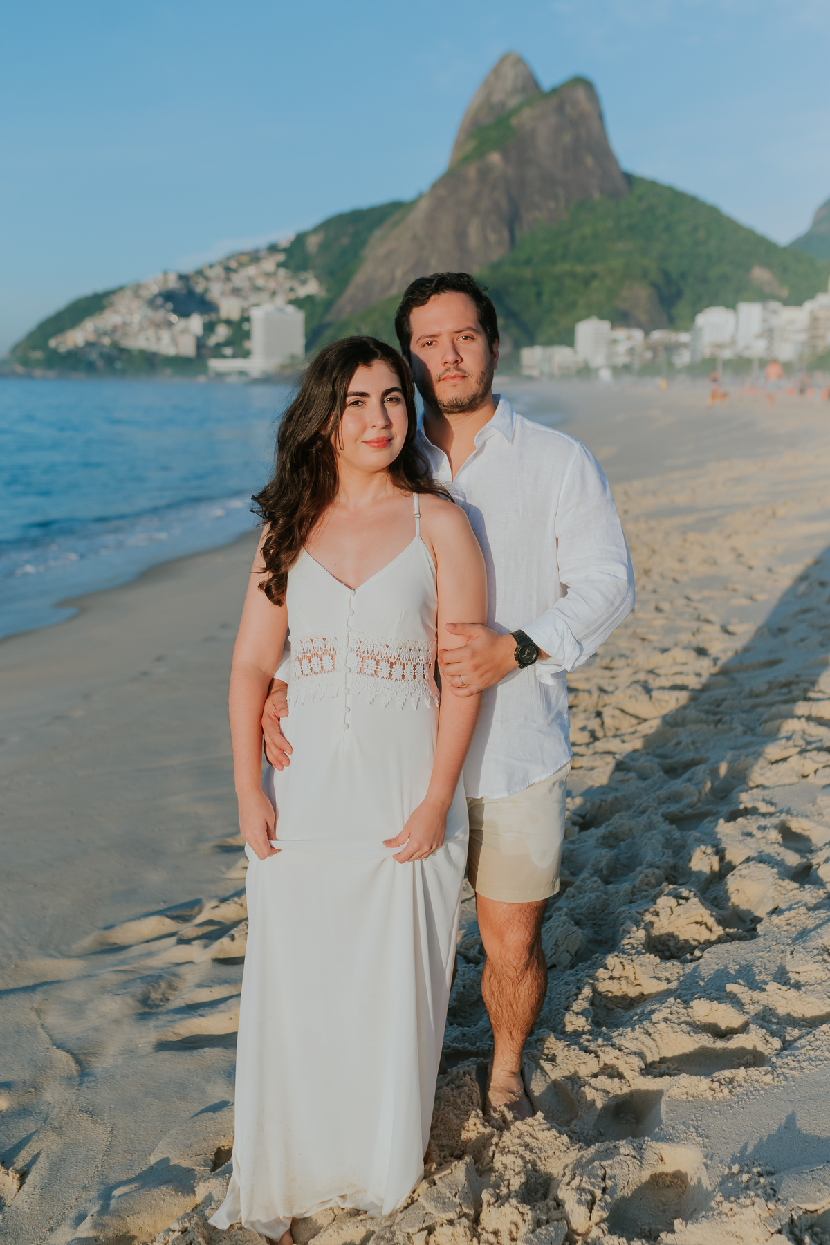fotografia ensaio casal praia Leblon Ipanema Rio de Janeiro amanhecer fotografa rj sessão externa 