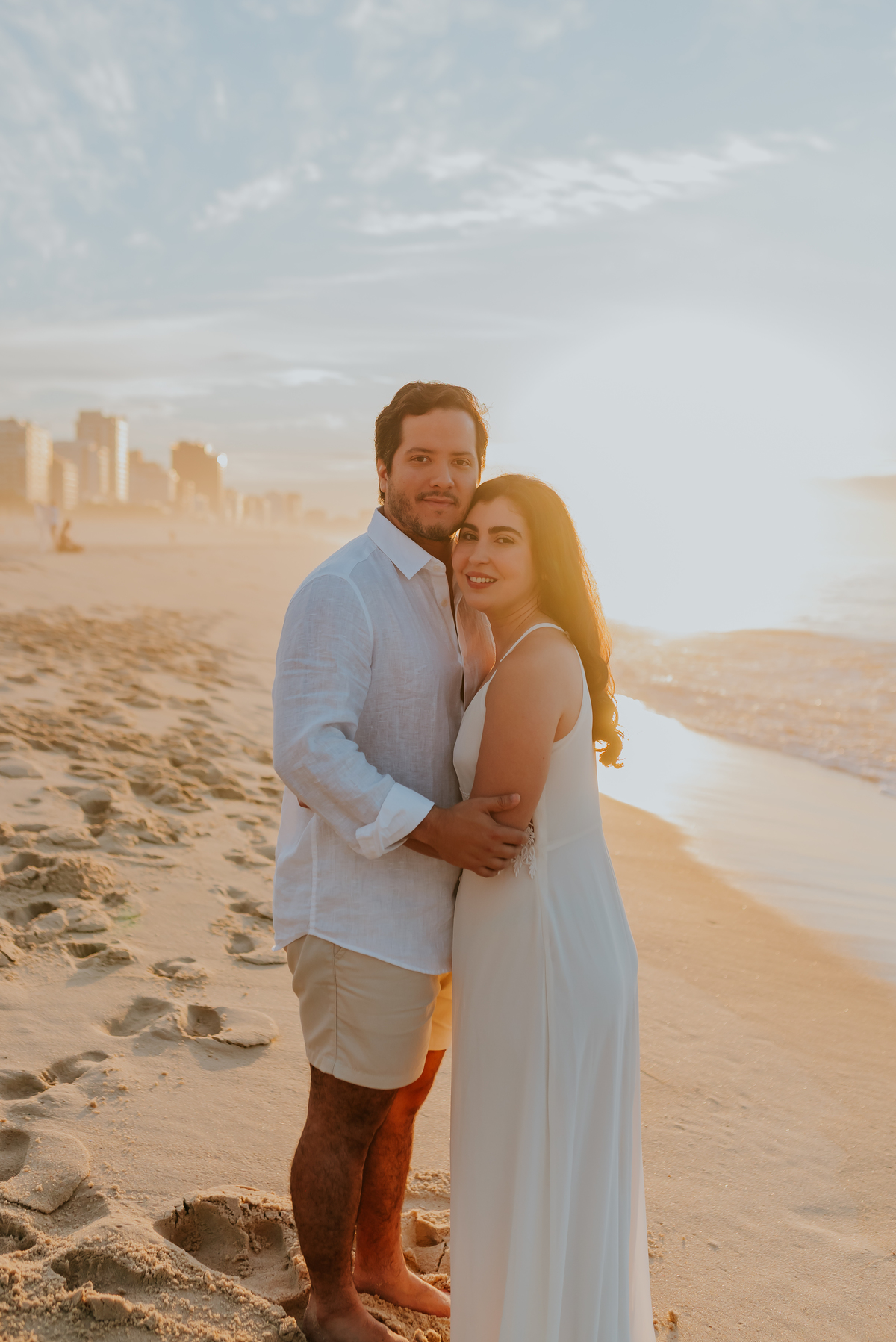 fotografia ensaio casal praia Leblon Ipanema Rio de Janeiro amanhecer fotografa rj sessão externa 