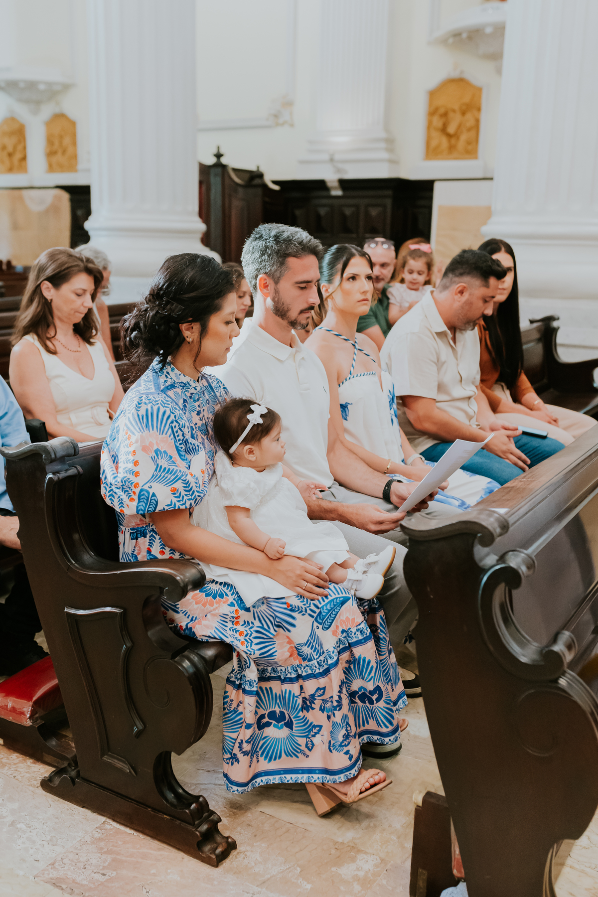 fotografia batizado batismo isis lagoa rodrigo de Freitas paroquia santa margarida maria Rio de Janeiro fotografa família
