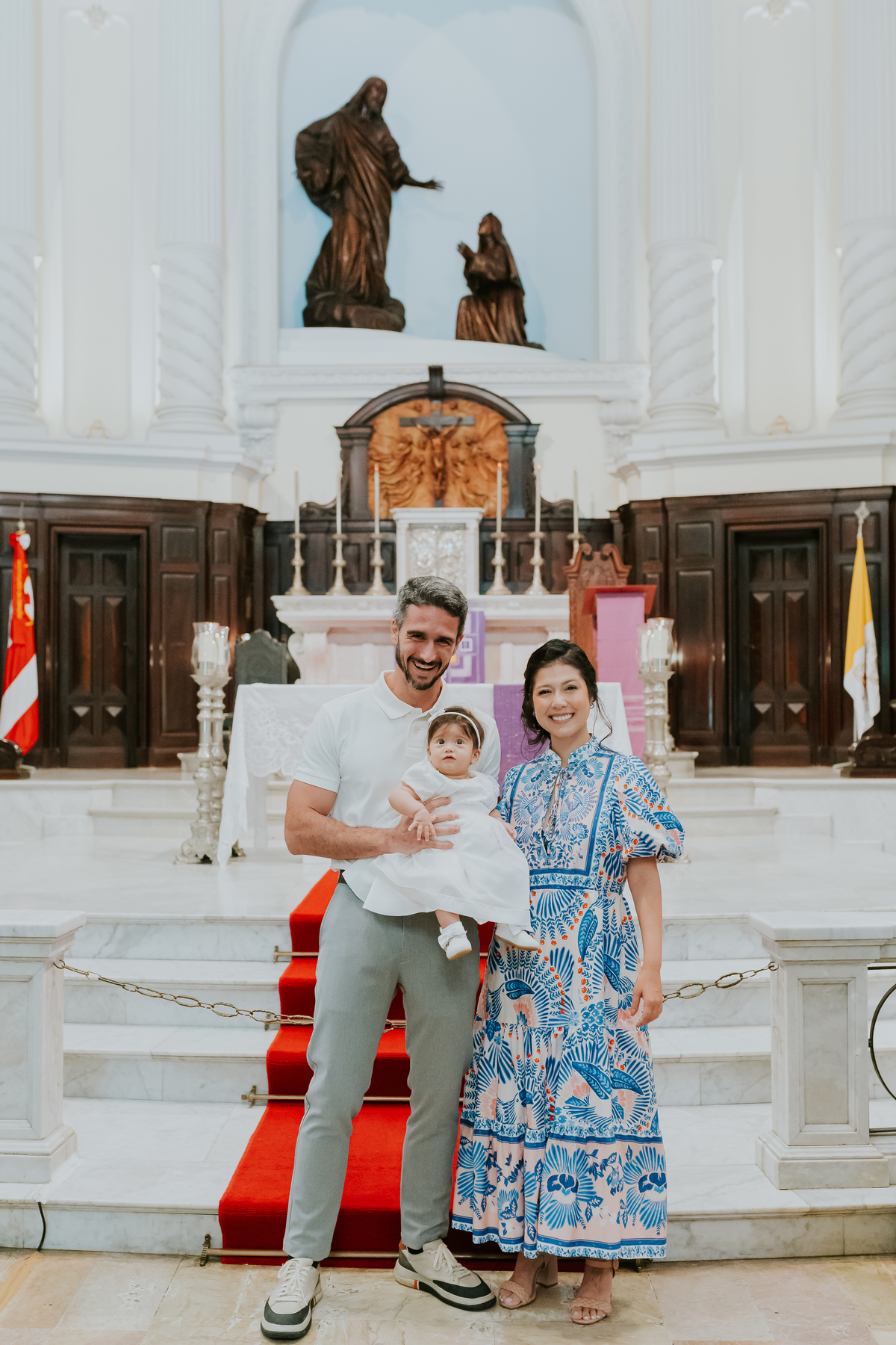 fotografia batizado batismo isis lagoa rodrigo de Freitas paroquia santa margarida maria Rio de Janeiro fotografa família