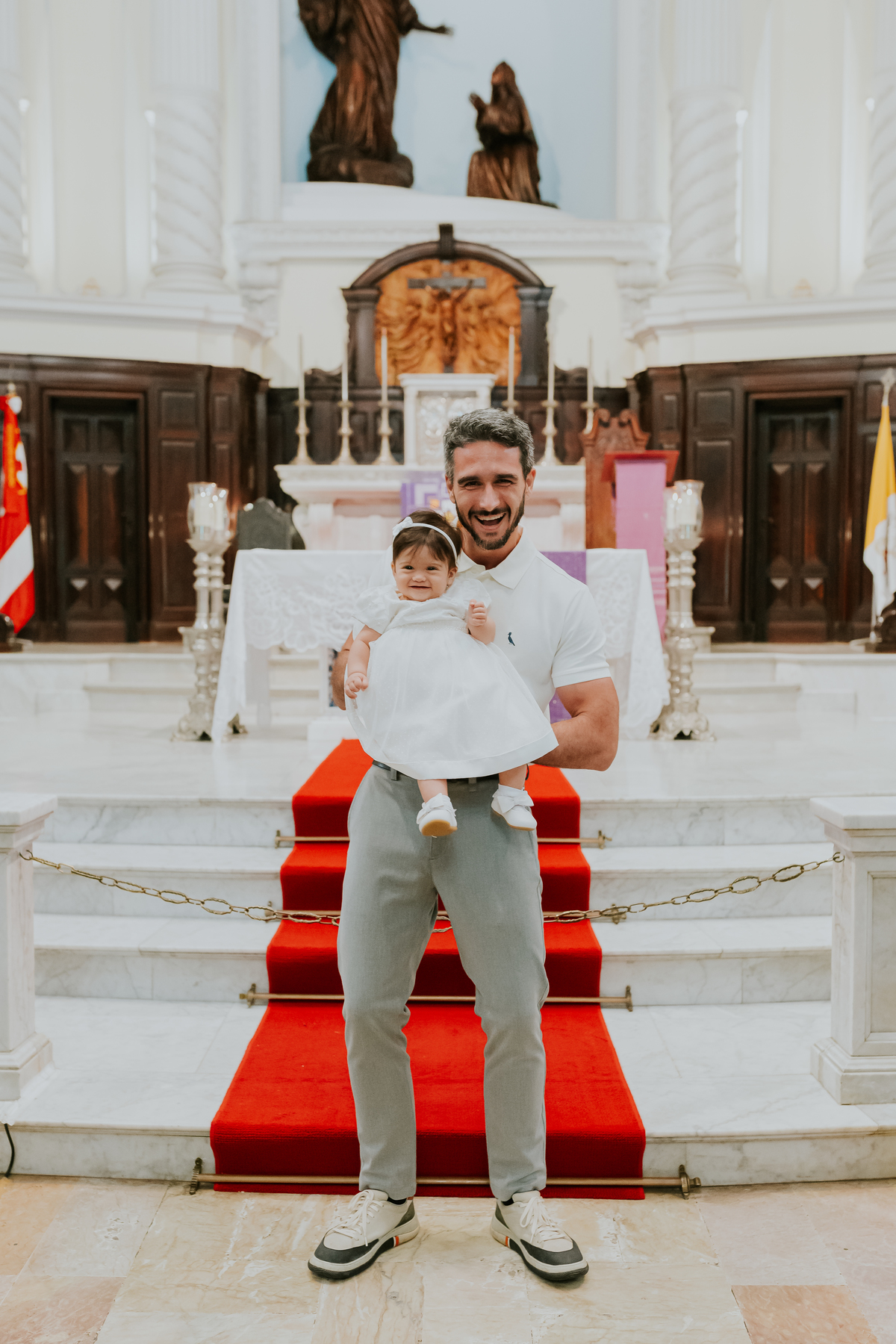 fotografia batizado batismo isis lagoa rodrigo de Freitas paroquia santa margarida maria Rio de Janeiro fotografa família