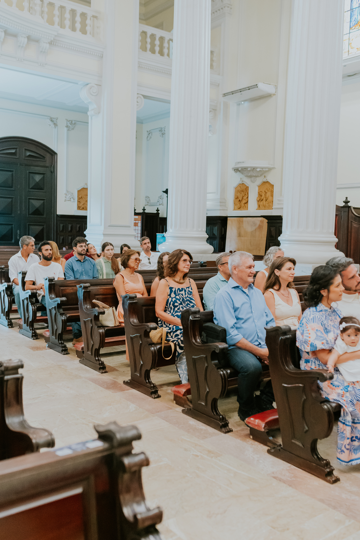 fotografia batizado batismo isis lagoa rodrigo de Freitas paroquia santa margarida maria Rio de Janeiro fotografa família