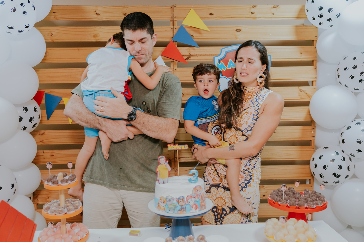 fotografa festa infantil Rio de Janeiro barra da Tijuca 3 anos Mateus fotografa familia bruna Gerson tema patrulha canina