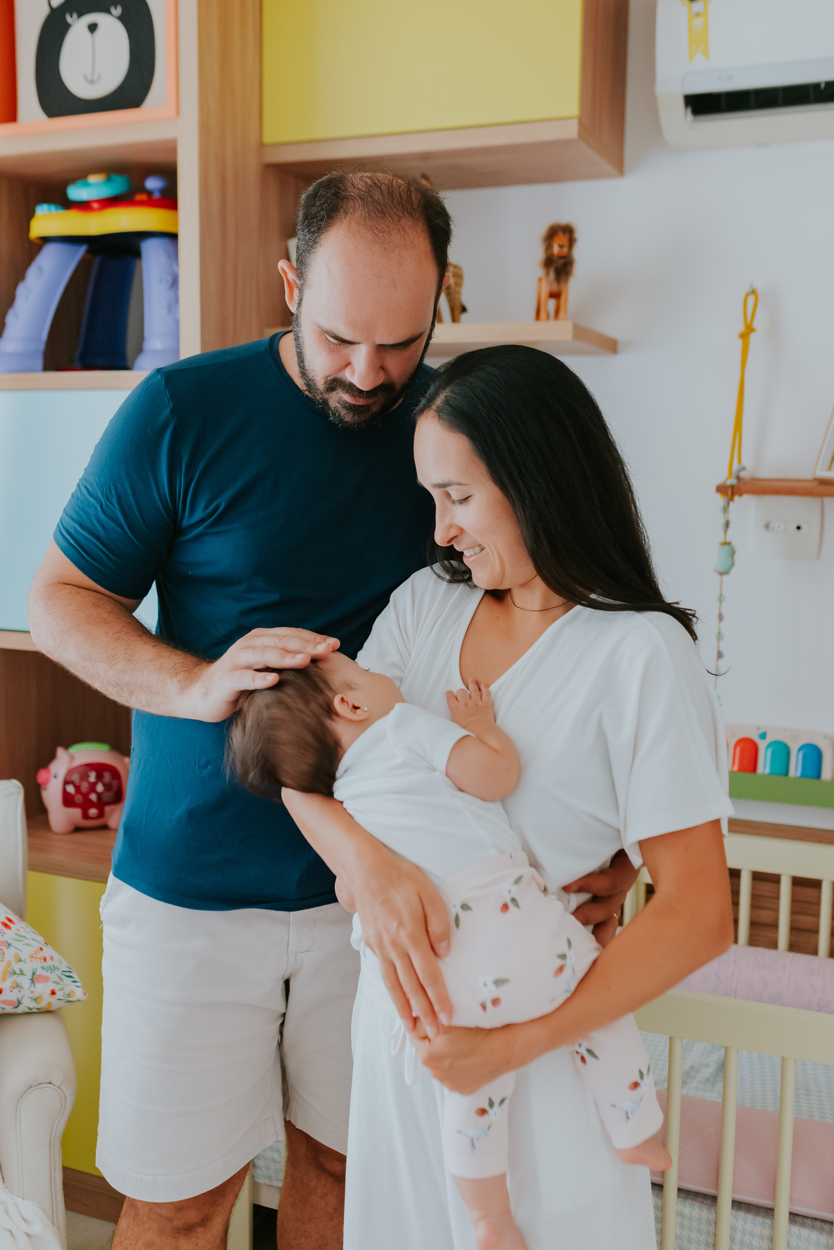 fotografia ensaio familia em casa acompanhamento 6 meses era maria Botafogo Rio de Janeiro fotografa bruna Guerson rj 
