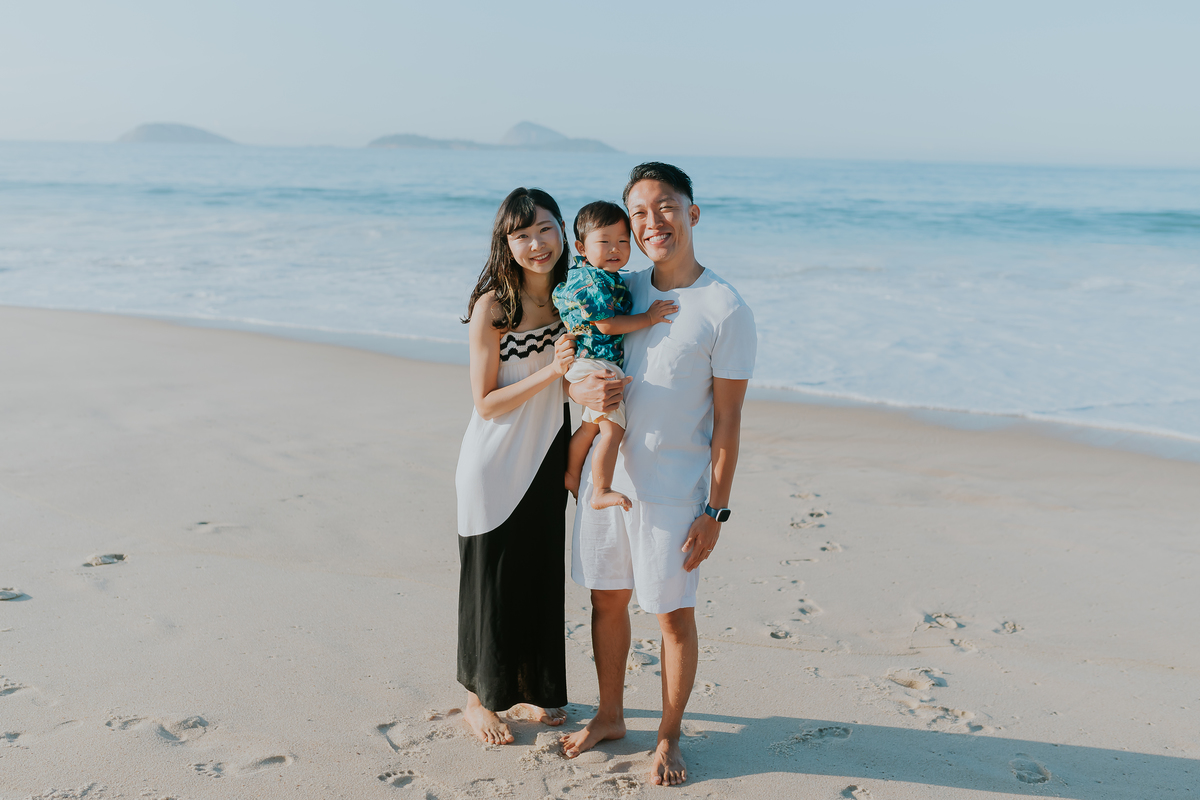 fotografia ensaio familia externo praia Leblon Ipanema Rio de Janeiro fotografa rj leve atemporal sensível espontâneo