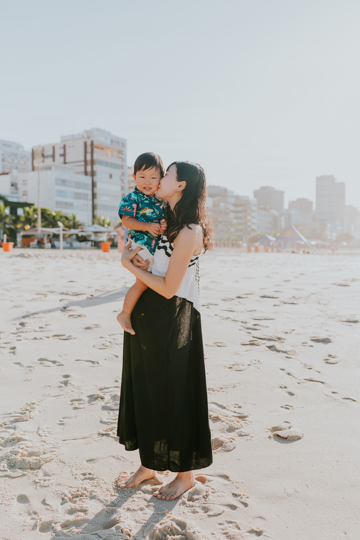 fotografia ensaio familia externo praia Leblon Ipanema Rio de Janeiro fotografa rj leve atemporal sensível espontâneo