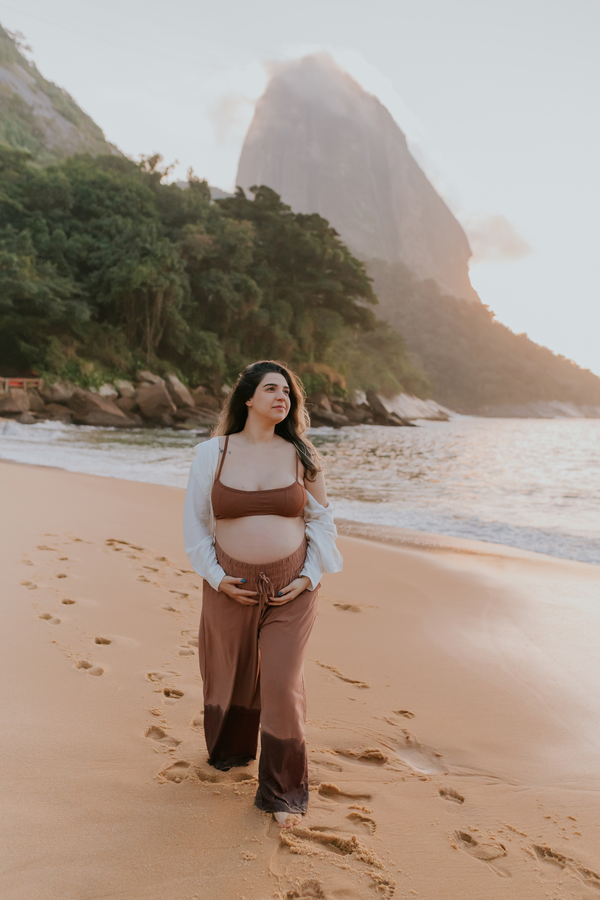 fotografia ensaio sessão gestante ao ar livre praia vermelha urca fotografa familia gravida amanhecer Rio de Janeiro rj a espera da Giovana 