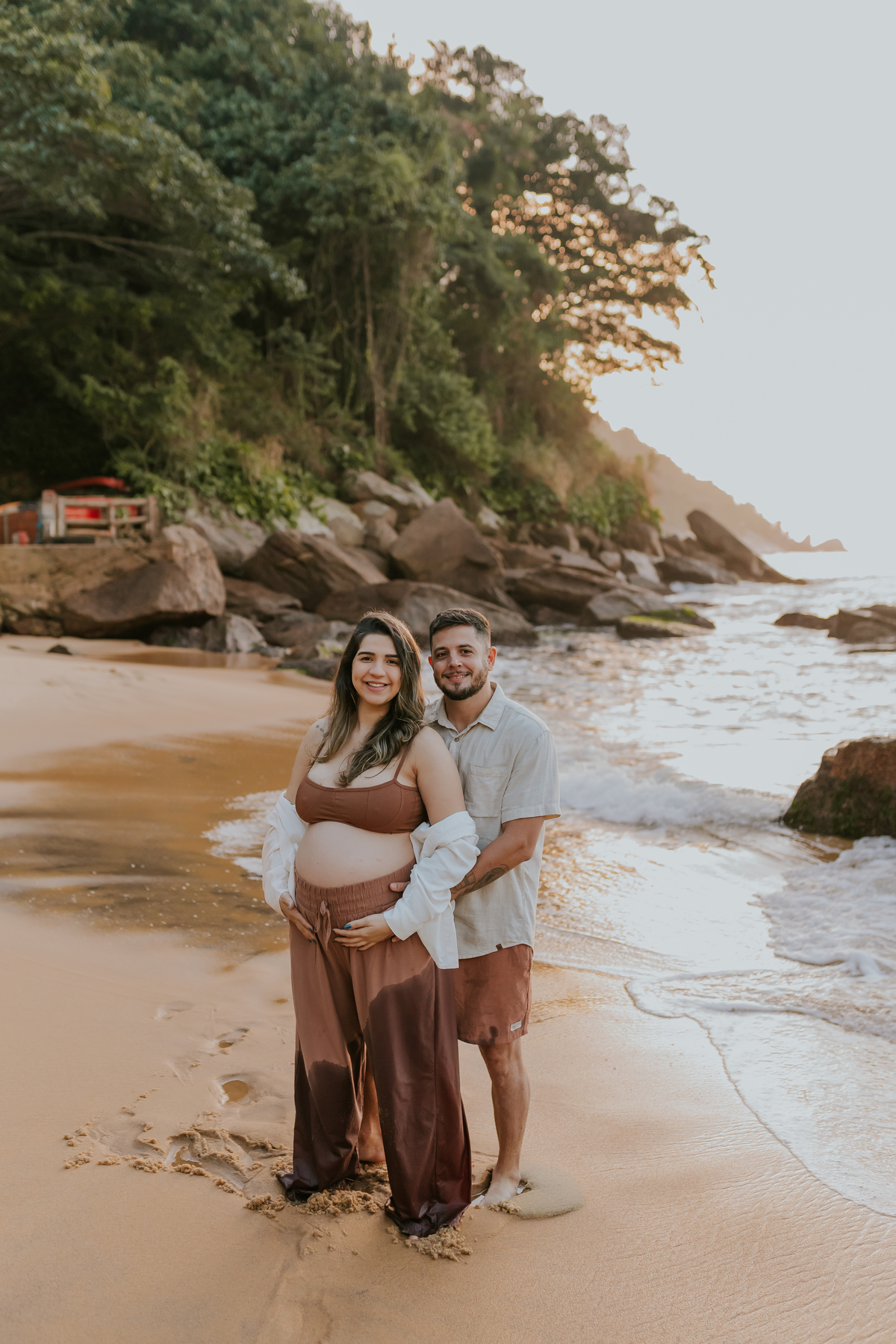 fotografia ensaio sessão gestante ao ar livre praia vermelha urca fotografa familia gravida amanhecer Rio de Janeiro rj a espera da Giovana 