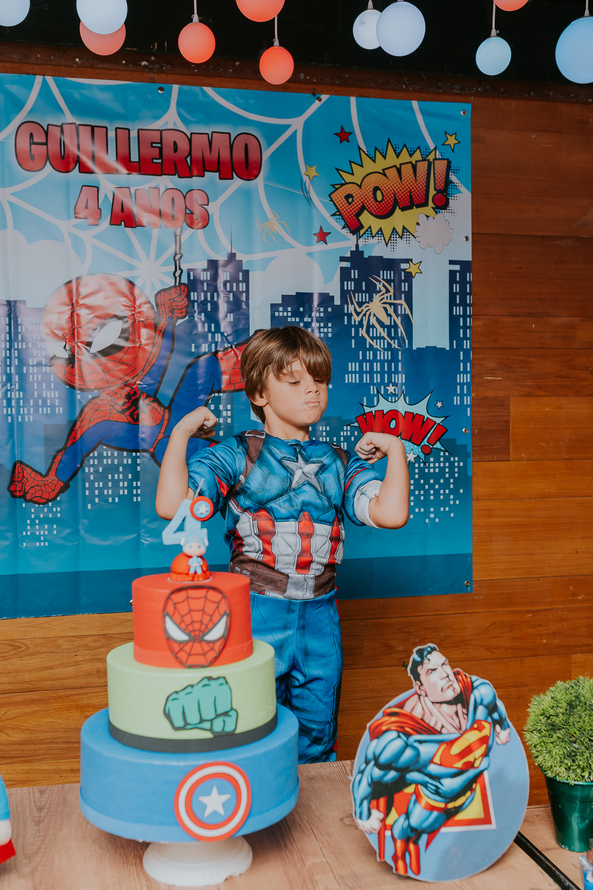 fotografia festa infantil fotografa familia 4 anos Guillermo tema super herois casa de festas espoleta Buffet botafogo rj rio de janeiro 