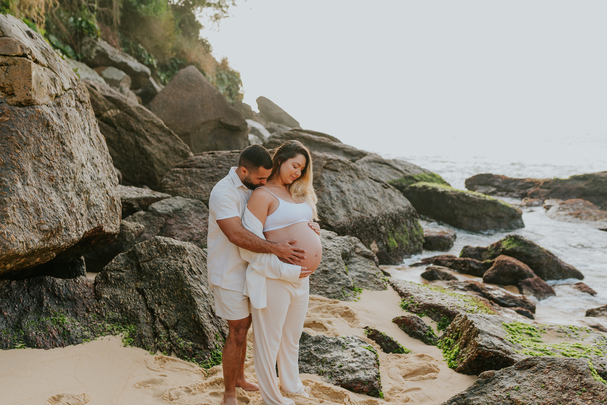 fotografia ensaio gestante gravida fotografa familia praia vermelha urca Rio de Janeiro amanhecer externo sessão 