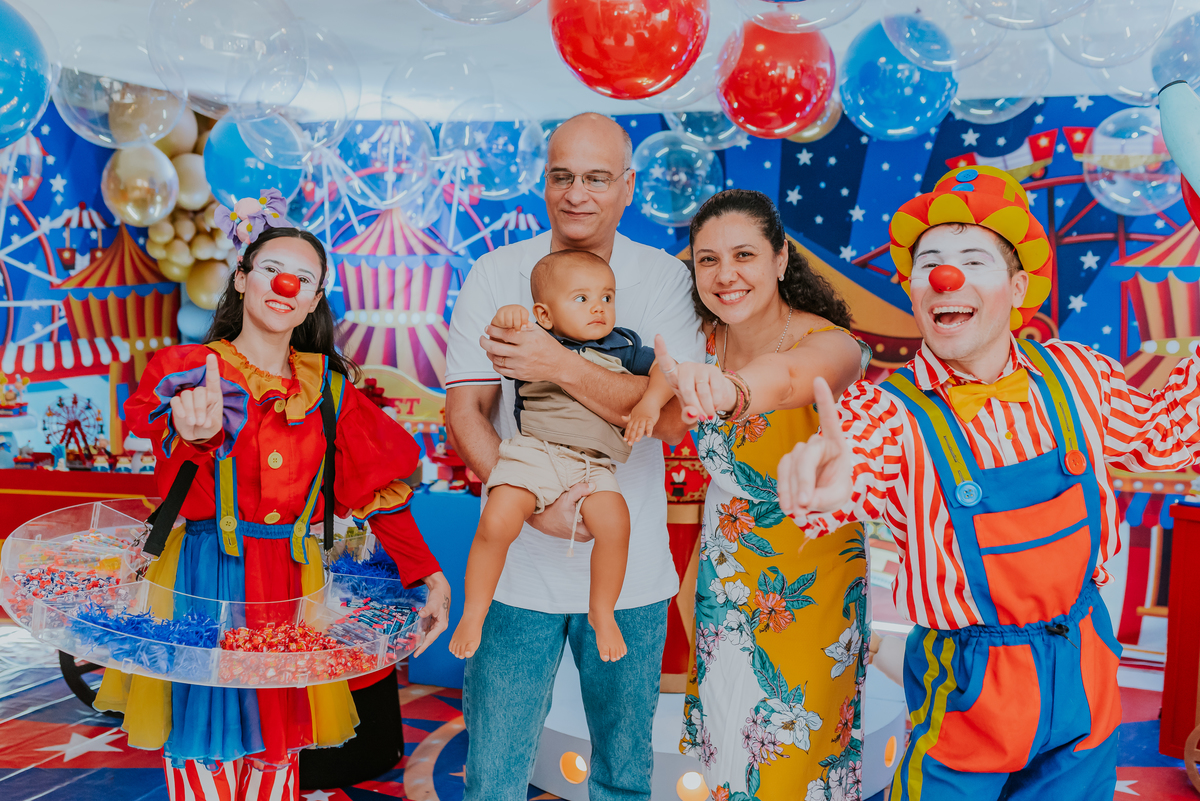 fotografia festa infantil rio de janeiro 1 ano fotografa familia guilherme tema circo Copacabana rj play 