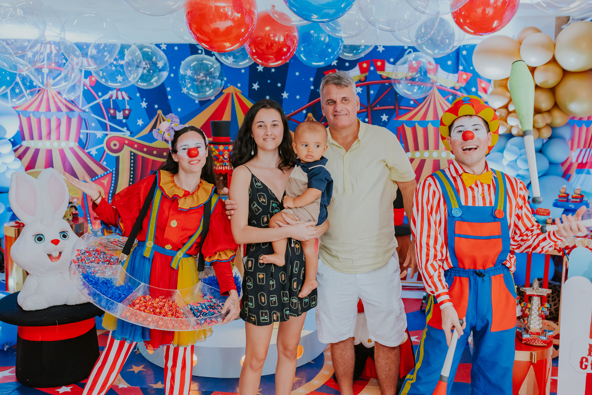 fotografia festa infantil rio de janeiro 1 ano fotografa familia guilherme tema circo Copacabana rj play 
