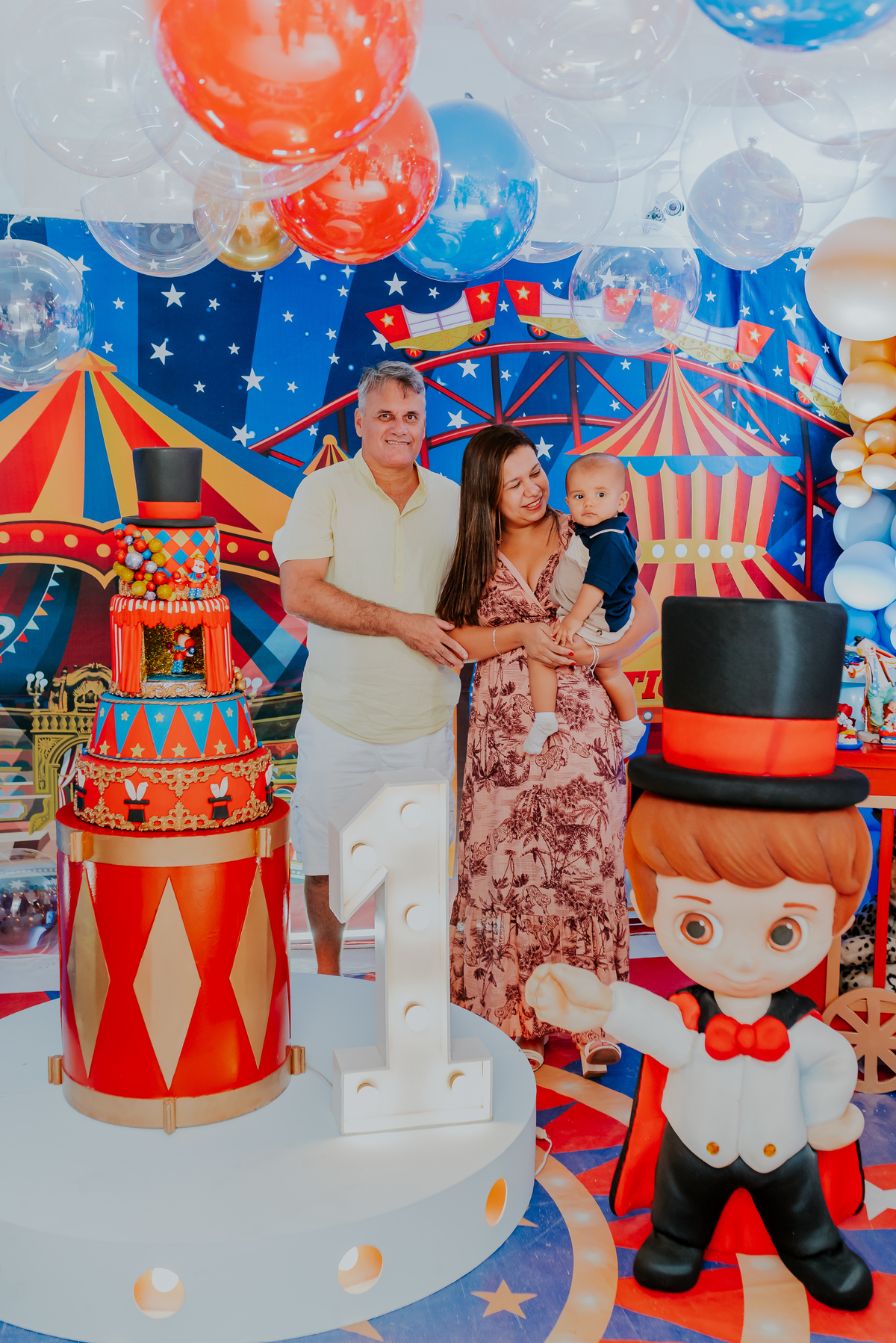 fotografia festa infantil rio de janeiro 1 ano fotografa familia guilherme tema circo Copacabana rj play 