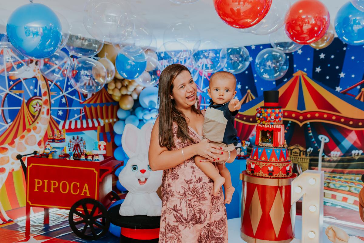 fotografia festa infantil rio de janeiro 1 ano fotografa familia guilherme tema circo Copacabana rj play 