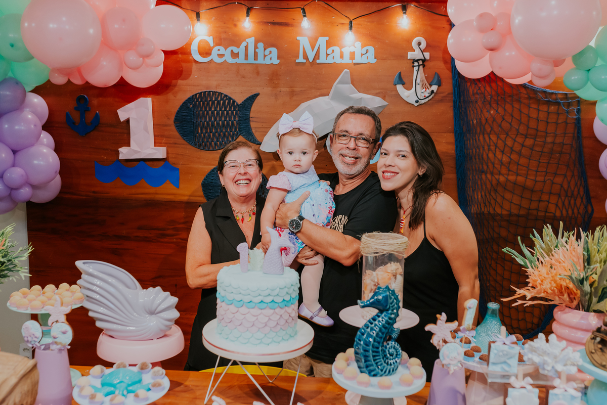 fotografa festa infantil fotografia 1 ano maria Cecilia tema fundo do mar casa de festas a fabrica niteroi Icarai rio de Janeiro rj 