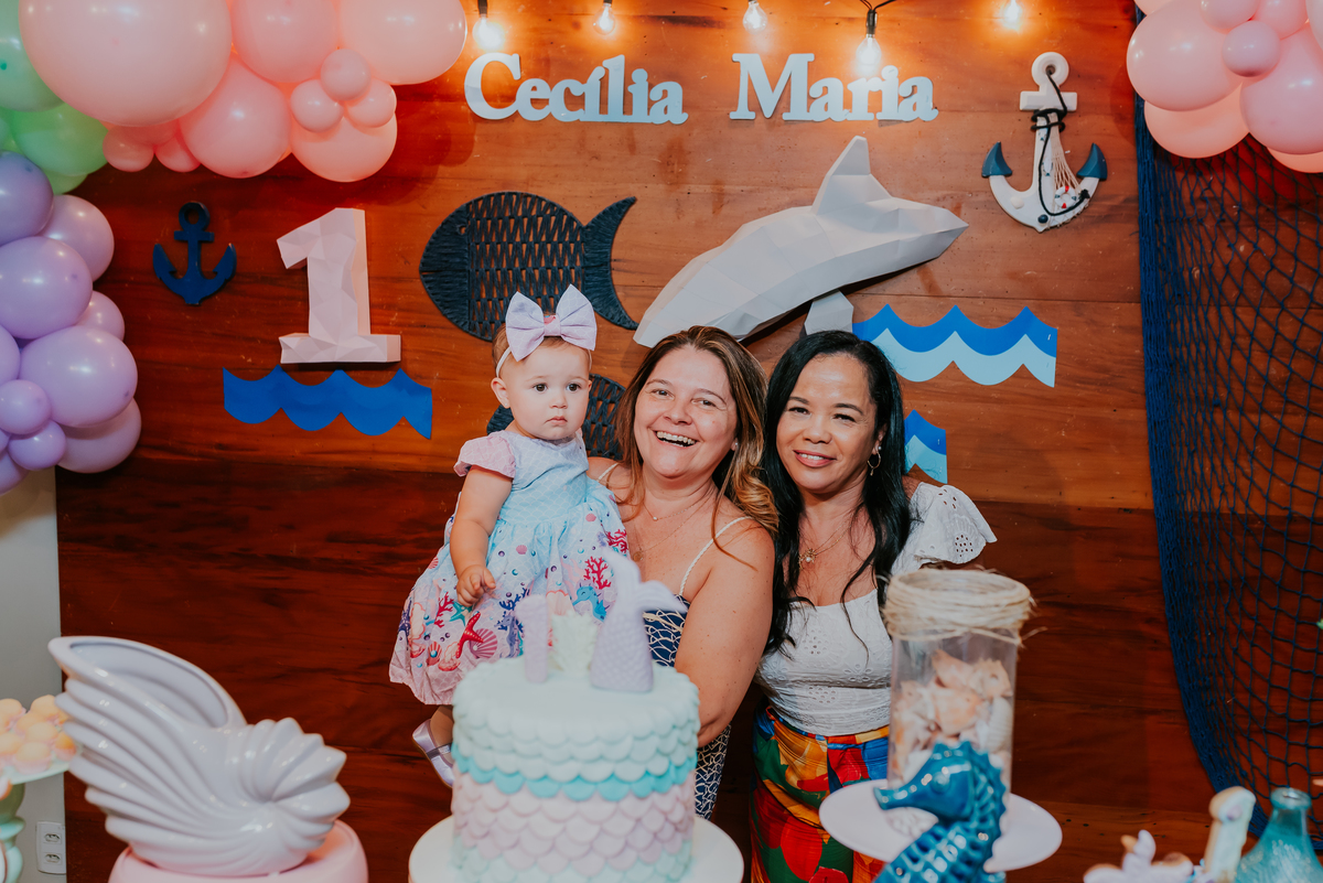 fotografa festa infantil fotografia 1 ano maria Cecilia tema fundo do mar casa de festas a fabrica niteroi Icarai rio de Janeiro rj 