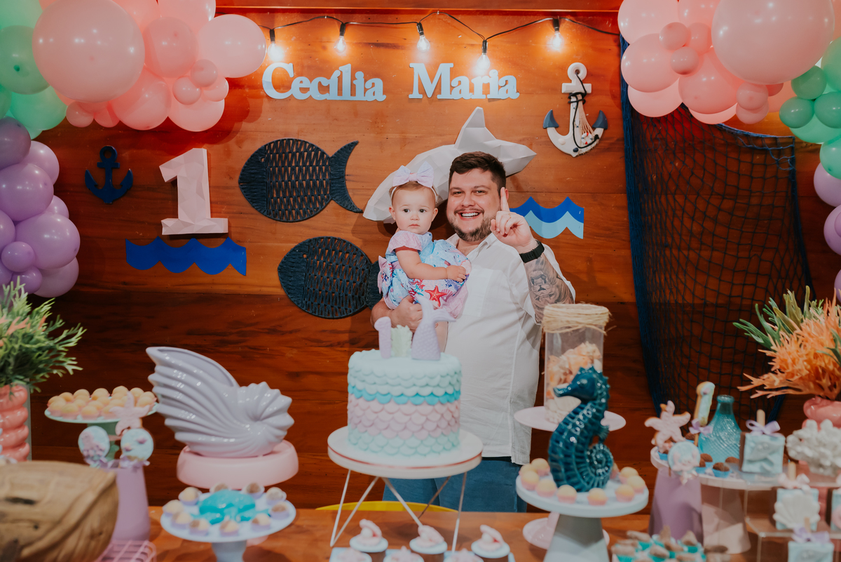 fotografa festa infantil fotografia 1 ano maria Cecilia tema fundo do mar casa de festas a fabrica niteroi Icarai rio de Janeiro rj 