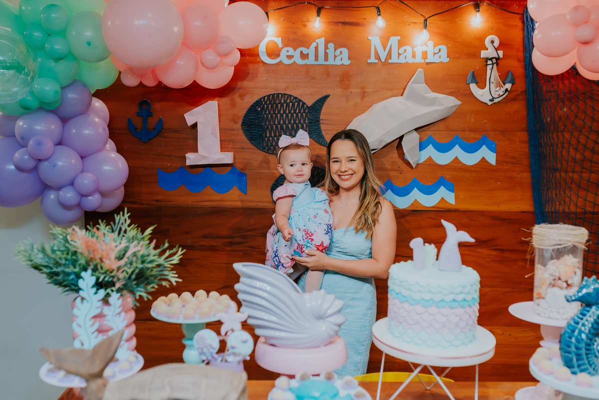 fotografa festa infantil fotografia 1 ano maria Cecilia tema fundo do mar casa de festas a fabrica niteroi Icarai rio de Janeiro rj 