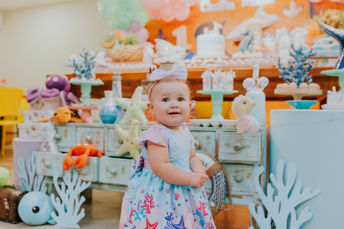 fotografa festa infantil fotografia 1 ano maria Cecilia tema fundo do mar casa de festas a fabrica niteroi Icarai rio de Janeiro rj 