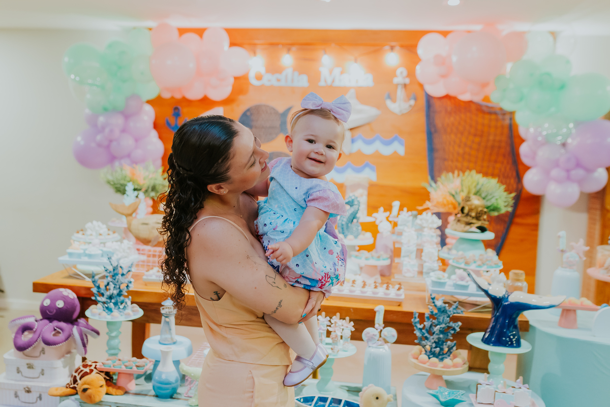 fotografa festa infantil fotografia 1 ano maria Cecilia tema fundo do mar casa de festas a fabrica niteroi Icarai rio de Janeiro rj 