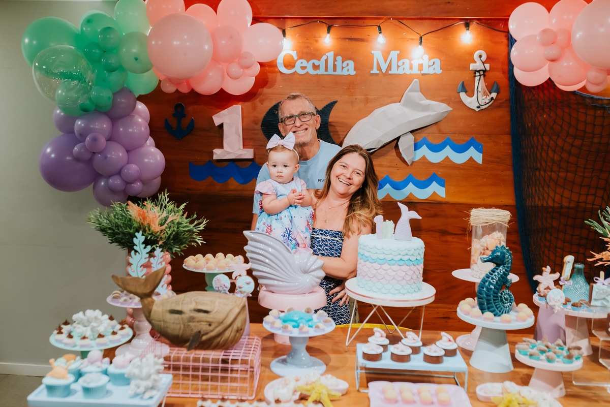 fotografa festa infantil fotografia 1 ano maria Cecilia tema fundo do mar casa de festas a fabrica niteroi Icarai rio de Janeiro rj 