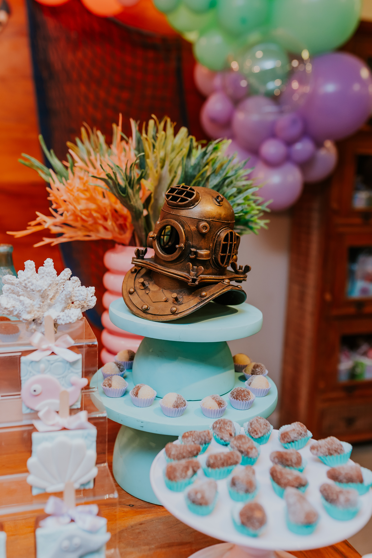 fotografa festa infantil fotografia 1 ano maria Cecilia tema fundo do mar casa de festas a fabrica niteroi Icarai rio de Janeiro rj 