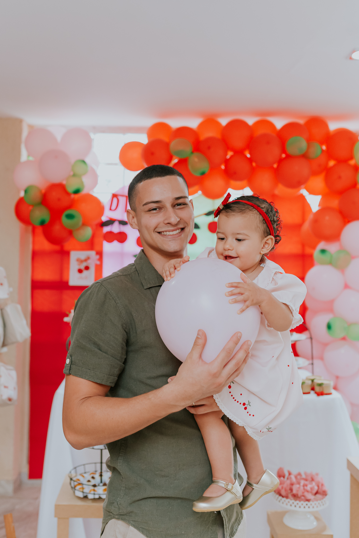 fotografa familia festa infantil fotografia 1 ano diana maria tema cerejinha Río de Janeiro ilha do governador rj 