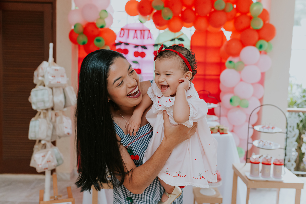 fotografa familia festa infantil fotografia 1 ano diana maria tema cerejinha Río de Janeiro ilha do governador rj 