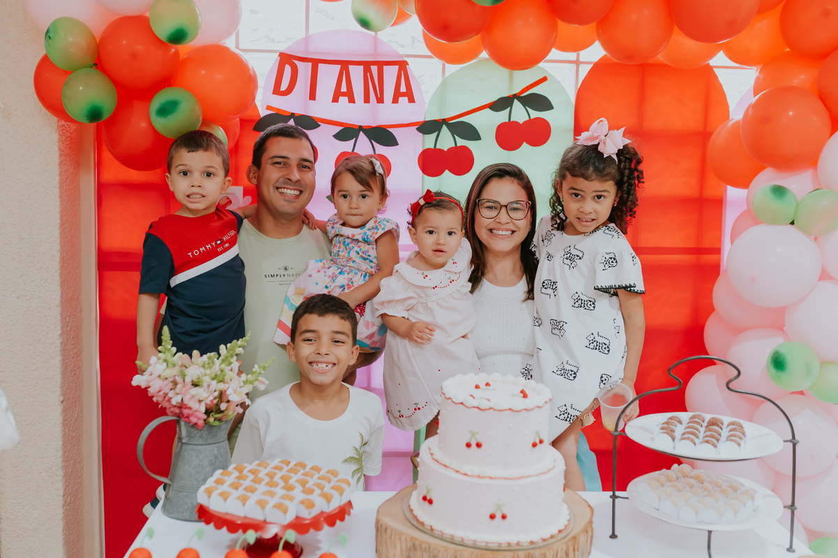 fotografa familia festa infantil fotografia 1 ano diana maria tema cerejinha Río de Janeiro ilha do governador rj 