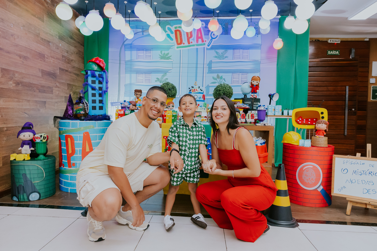 fotografa familia evento Rio de Janeiro 4 anos benjamín tema detetives do prédio azul fotografia festa infantil rj casa de festa tik tak botafogo 