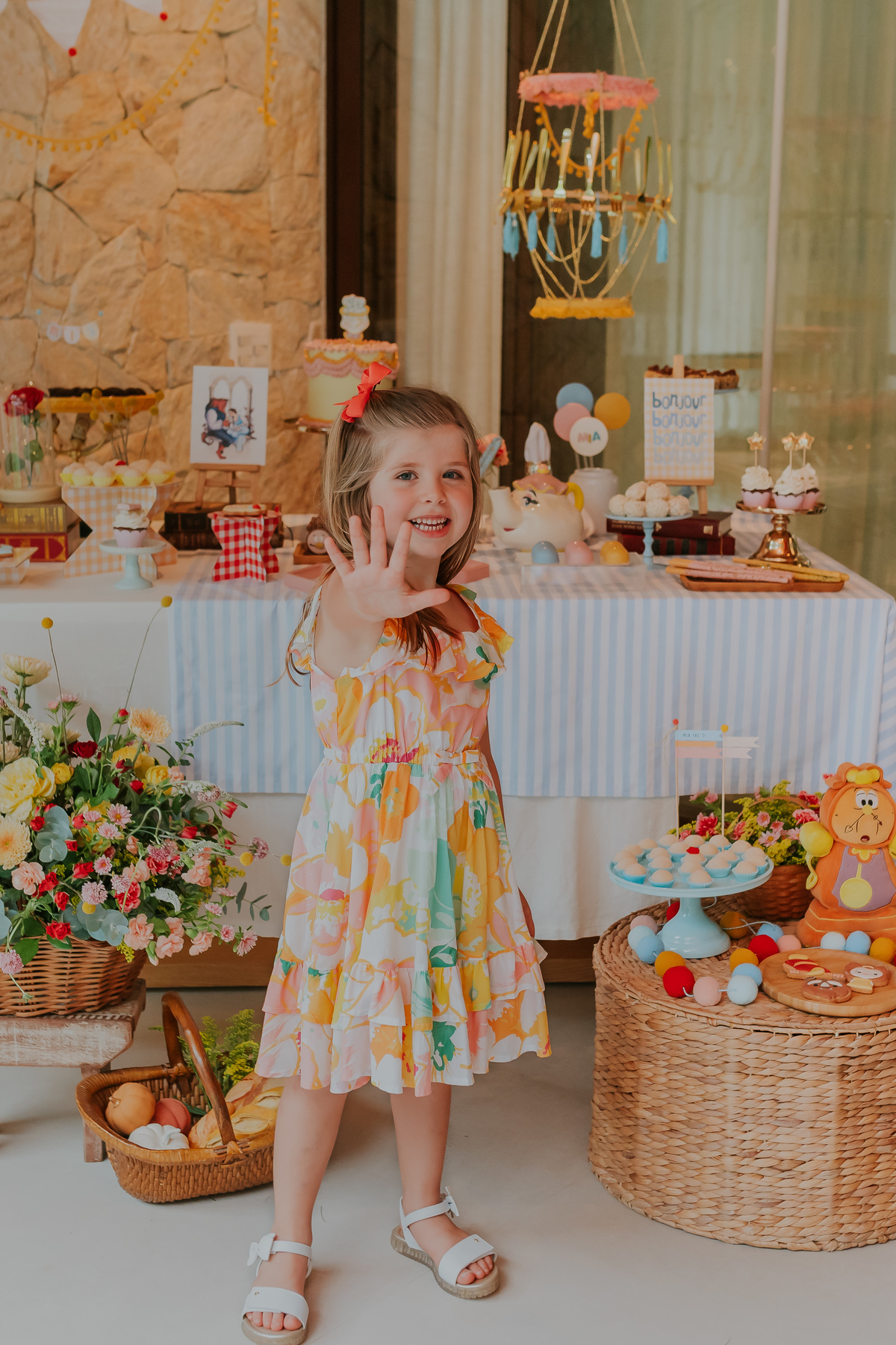 fotografia festa infantil 5 anos mia a bela e a fera barra da Tijuca fotografa de eventos rio de janeiro rj 