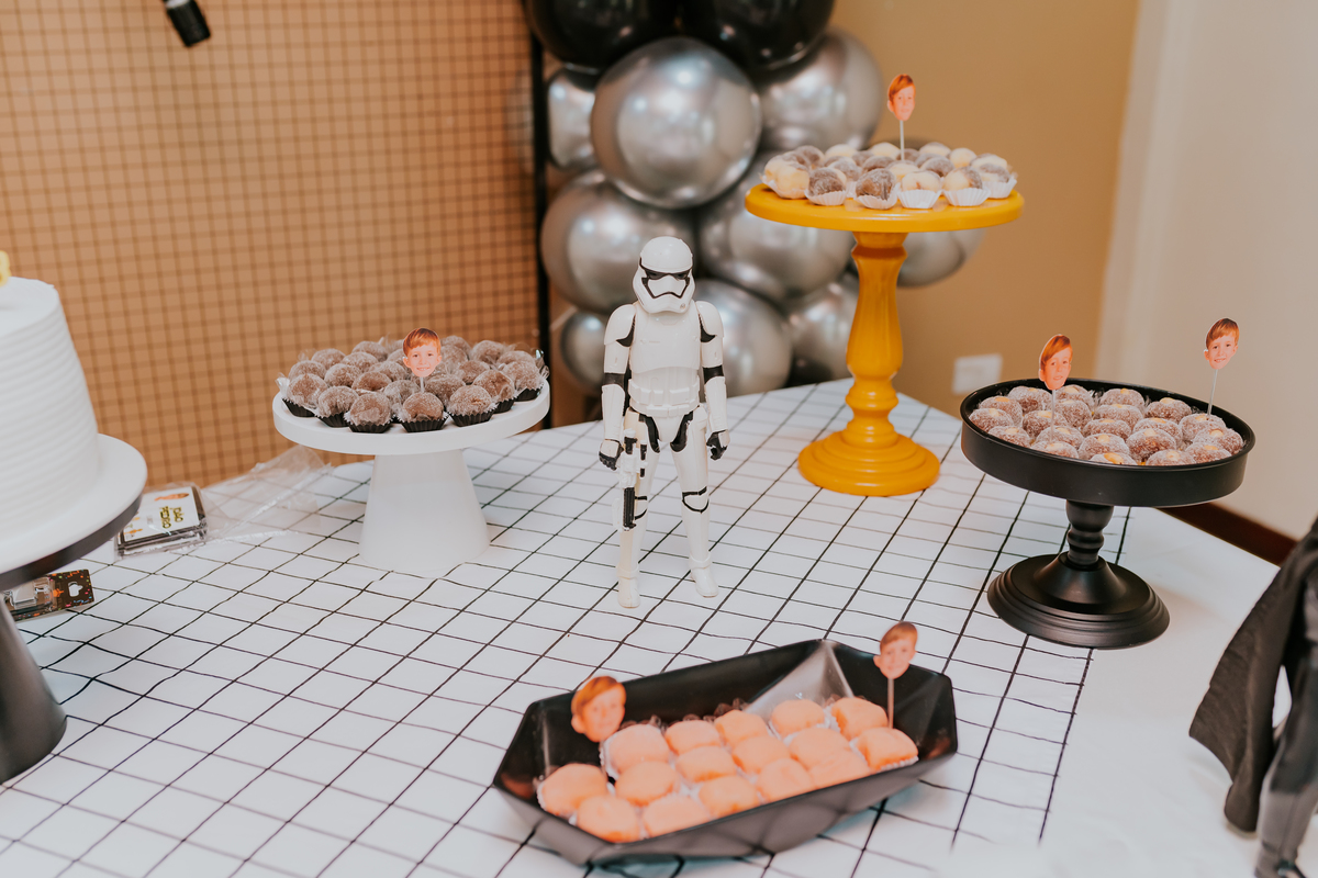 fotografa familia festa infantil evento Río de Janeiro barra da Tijuca 5 anos Joao Pedro tema star Wars rj fotografia 