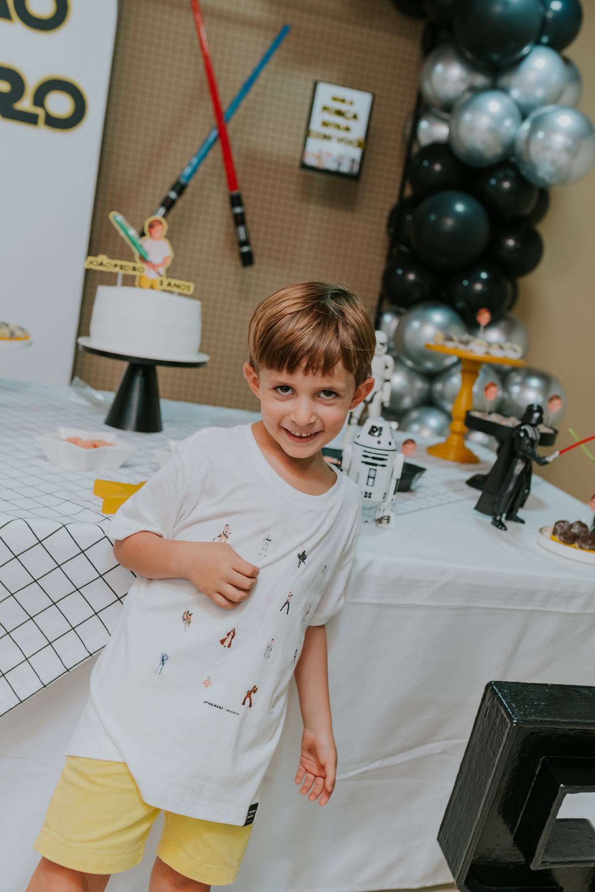 fotografa familia festa infantil evento Río de Janeiro barra da Tijuca 5 anos Joao Pedro tema star Wars rj fotografia 
