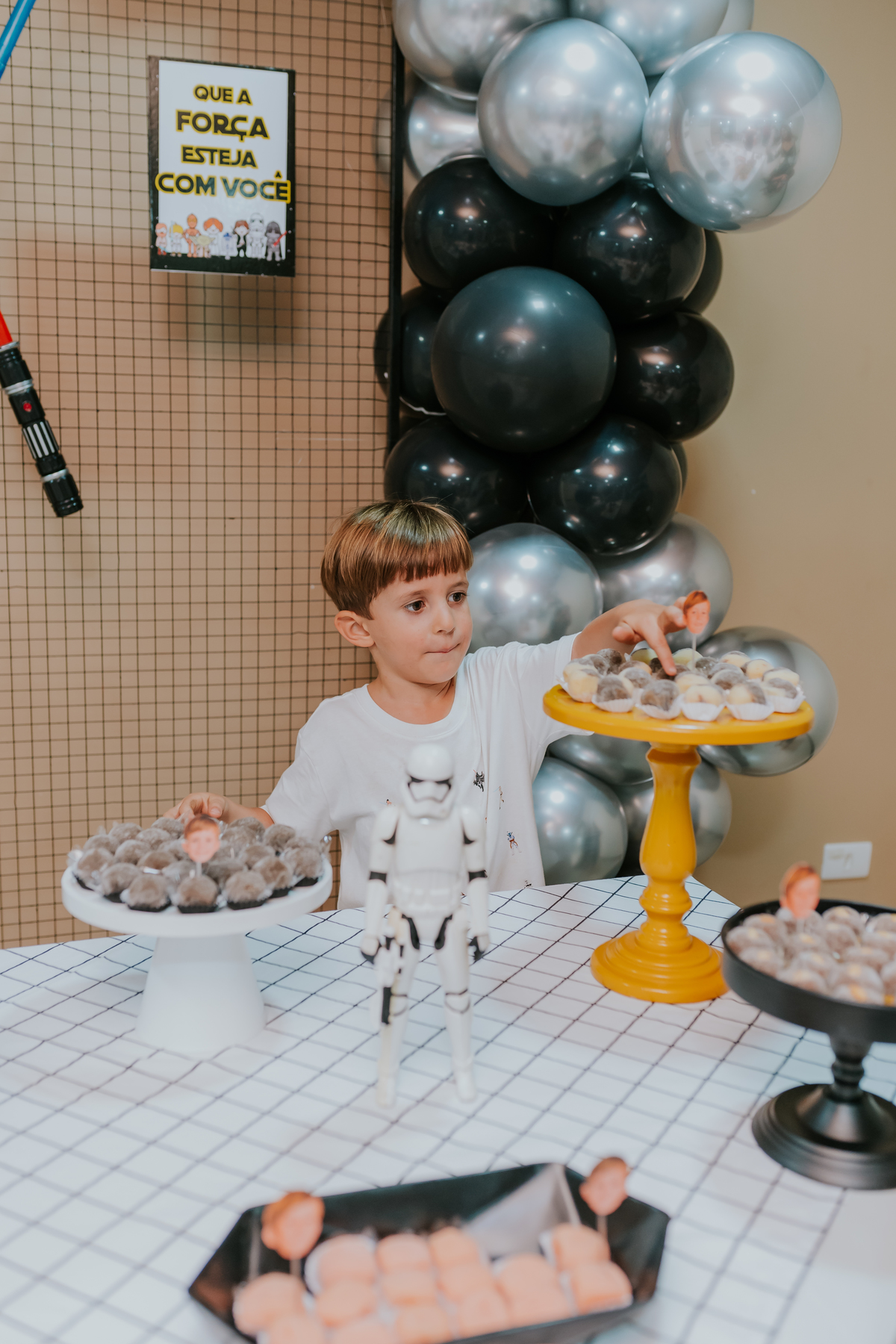 fotografa familia festa infantil evento Río de Janeiro barra da Tijuca 5 anos Joao Pedro tema star Wars rj fotografia 