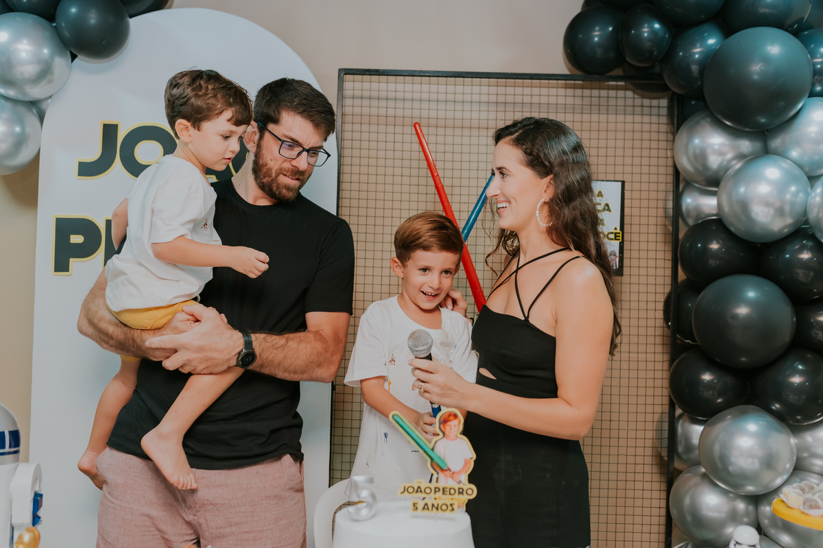 fotografa familia festa infantil evento Río de Janeiro barra da Tijuca 5 anos Joao Pedro tema star Wars rj fotografia 
