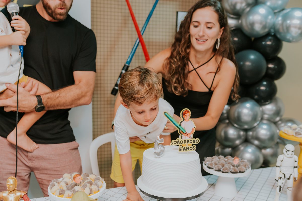 fotografa familia festa infantil evento Río de Janeiro barra da Tijuca 5 anos Joao Pedro tema star Wars rj fotografia 